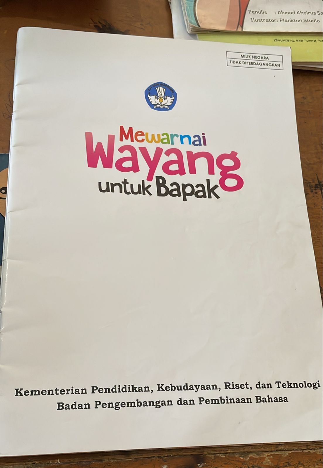 Sampul Mewarnai Wayang untuk Bapak